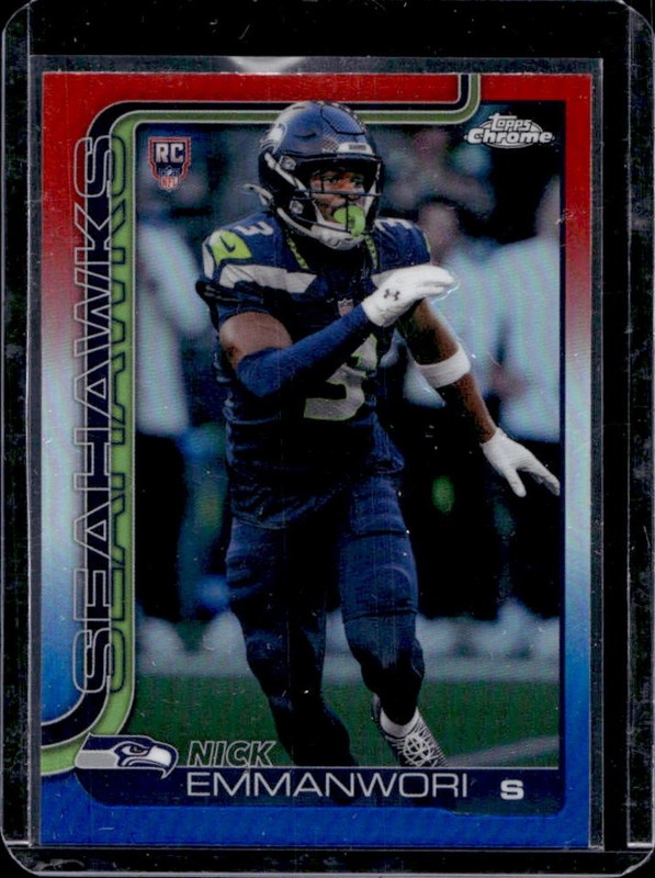 2025 Topps Chrome Nick Emmanwori RC Red/White/Blue Refractor #348 Rookie