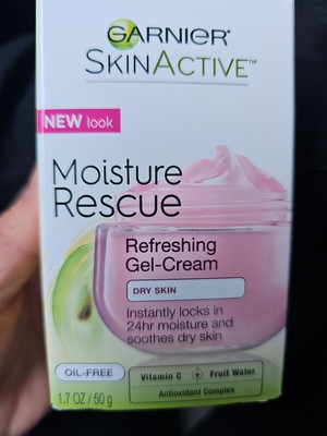 Garnier Skin Active Moisture Rescue Refreshing Gel-Cream 1.7 Oz For Dry Skin