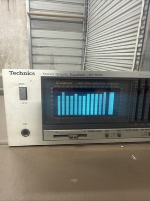 Technics Vintage Graphic Equalizer EQ Sh-8055 Silver Works 12 Band 