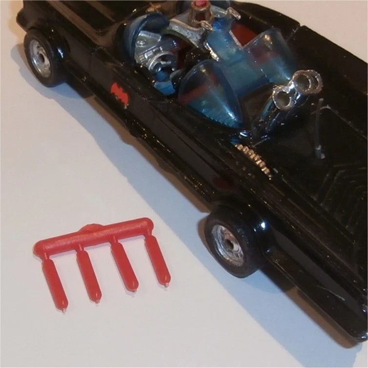 Corgi Toys  267 Batman Batmobile Red Plastic Missiles Rockets Set of 4 - Image 4 of 4