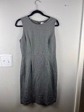 Superfoxx Gray Ponte Sheath Dress Sleeveless Stretch Lined Career Workwear M NWT