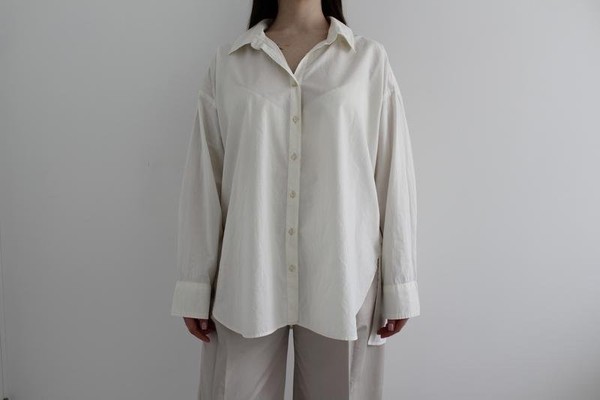 Women Issey Miyake Shirt Beige Cotton M