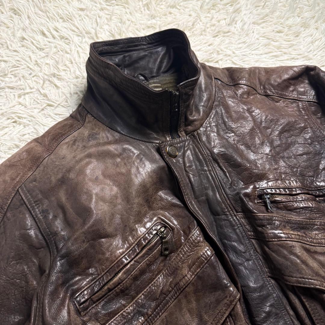 leather jacket lining native pattern all over sho… - image 3