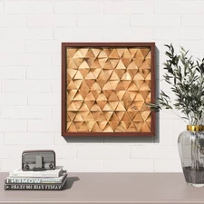 Wood Wall Decor | USA Grown Hardwood, Rustic Wooden Wall Art, Home Decoration...