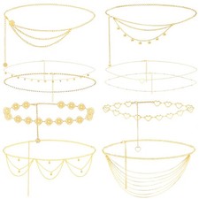 10 PCS Waist Belly Chain Belt for , Adjustable Waist Chain Summer Beach Waist...