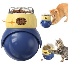 Cat Interactive Puzzle Toy, Adjustable Treat Dispenser for Indoor Cats, Safe ...