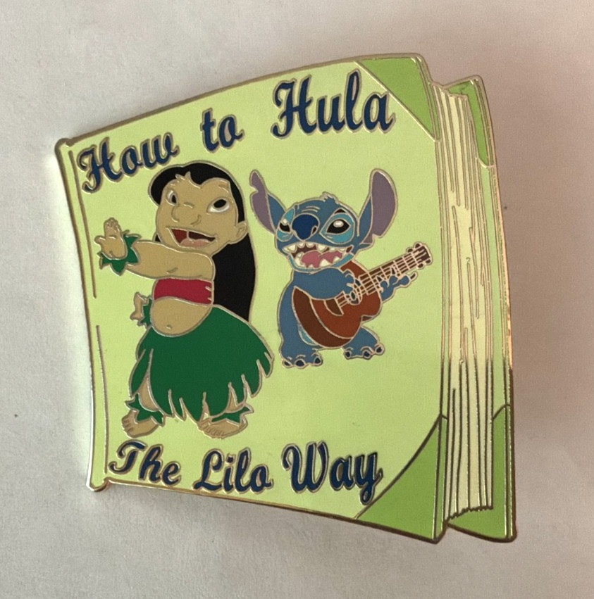 Disney Pin Stitch Lilo How to Hula The Lilo Way LE Disney Auction Pin PP# 30531