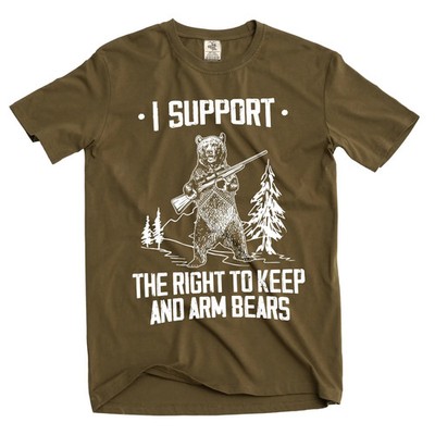 I support the right to keep and arm bears Funny Tee shirt second amendment Tee