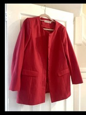 Women?s jacket size 14 smart over coat red button up classic good condition 