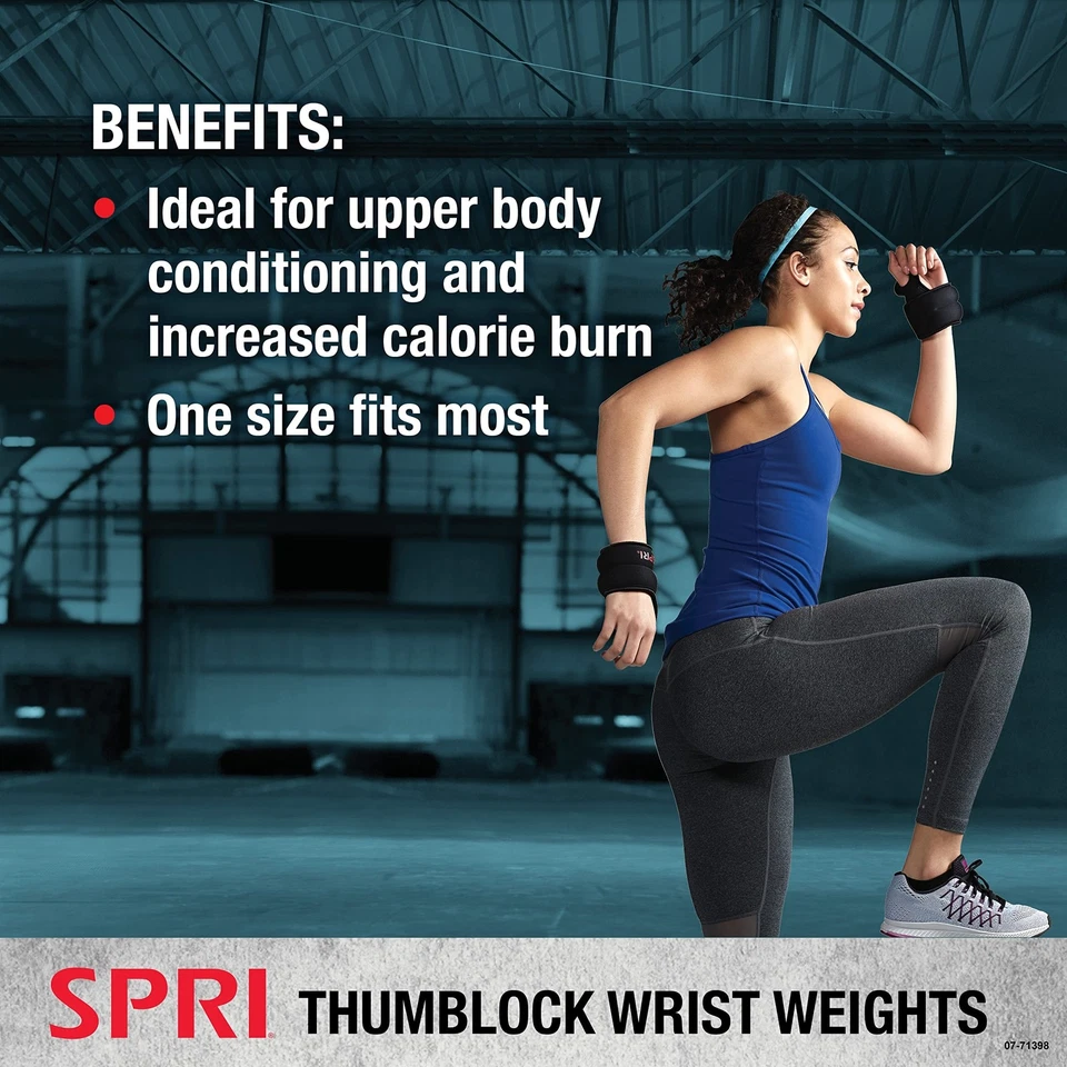 SPRI Wrist Weights Thumblock Arm Weights Set for Women & Men (Available in 2l... - Image 2 of 4