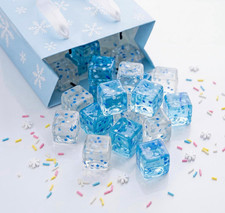 One cube snowflake squishy random clear or blue, maltose