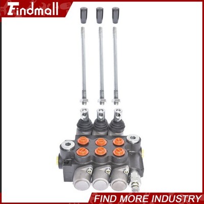 Findmall 3 Spool Hydraulic Directional Control Valve Double Acting 11 GPM
