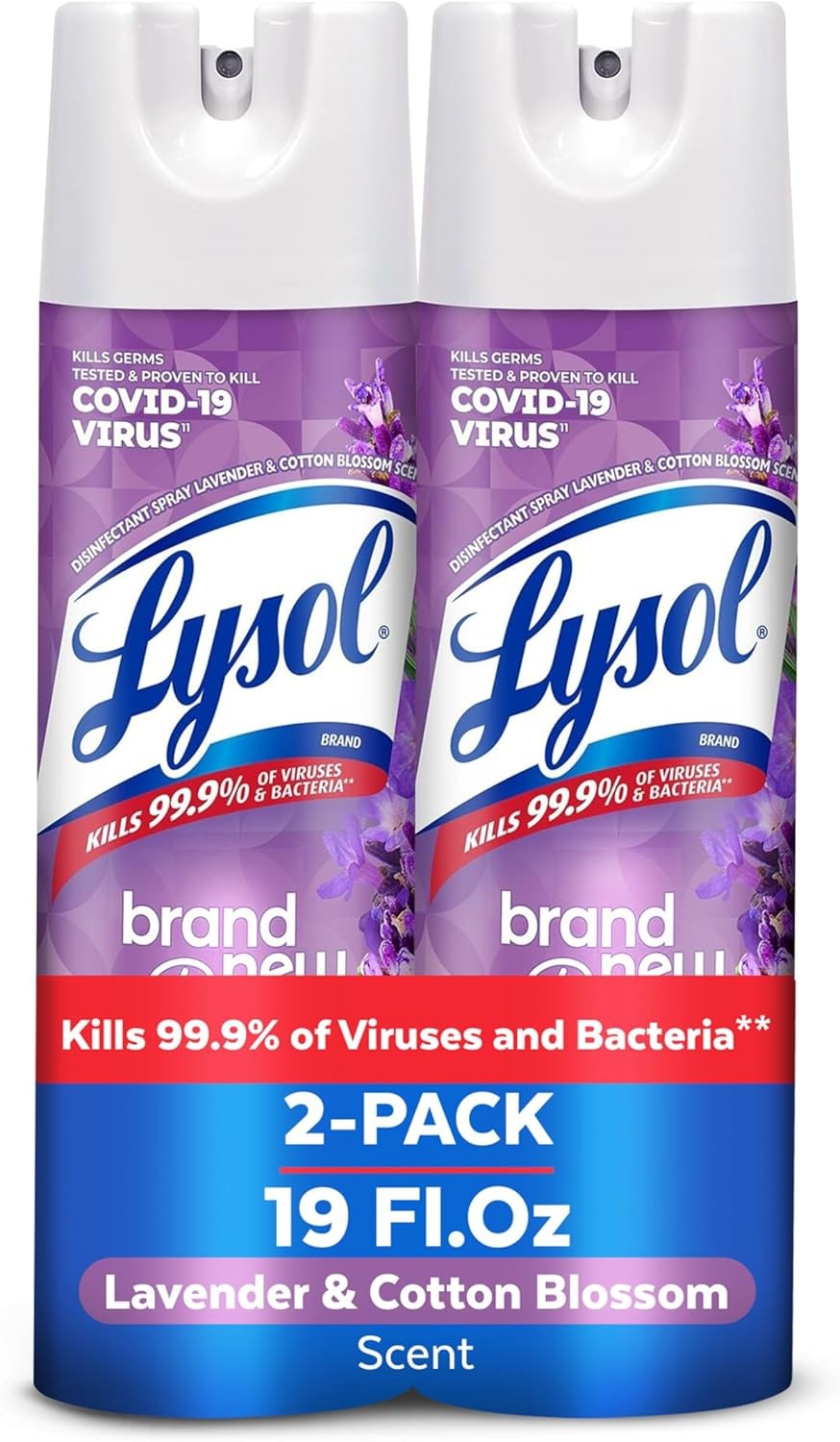 Disinfectant Spray 19 Oz, Antibacterial & Deodorizing, Lavender Scent