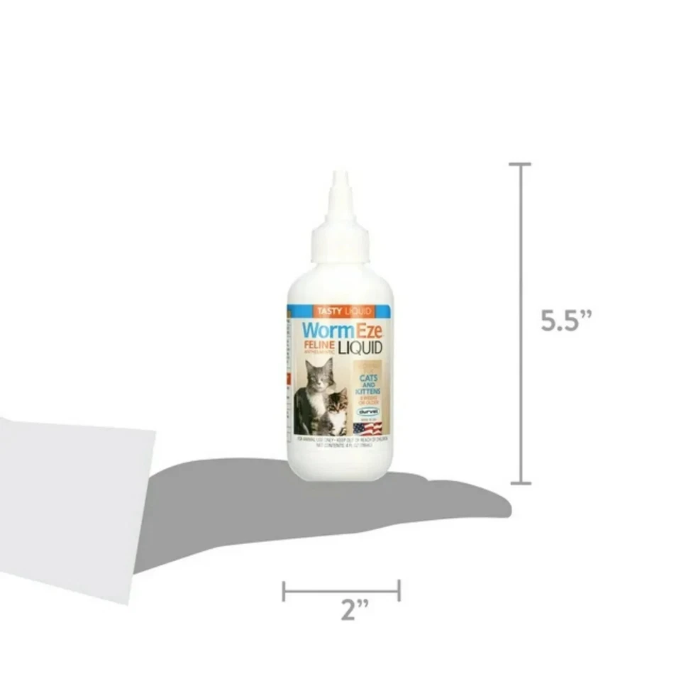 Durvet WormEze Cat/kitten Dewormer - Liquid 4 fl oz - Image 2 of 4