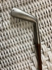 Antique Hickory Wood Shaft Smooth Face D9 Driving Iron BGI Standard Golf Club