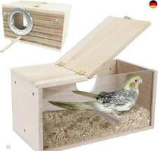 Losxuido Massivholz Papagei Zucht Box Wellensittich Holz Zuchtbox Vogelzuchtbox