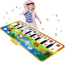 Piano Mat - 53" x 23" Musical Mat 8 Animals Sounds Dance Mat for Kids Touch Play