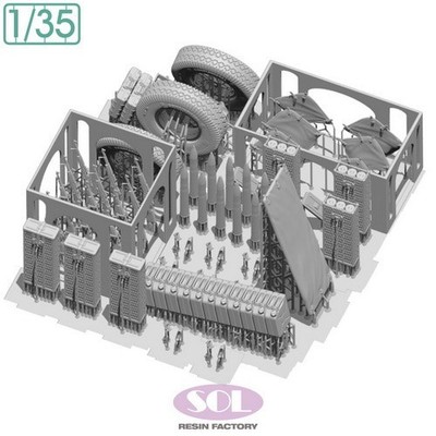 SOL RESIN FACTORY MM928, Sd.Kfz.7, 8t Half-track Initia (TAMI, 3D PRINTED, 1/35