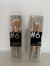 6 Angled Kabuki Contour Powder Blush Eyeshadow Blending Makeup Brush Set