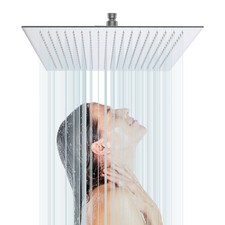 16 Inch Rain Shower Head, Square Ultra Thin 304 Stainless Steel High Pressure