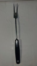 Vintage Foley Chrome Plated 2 Prong Meat Fork W/ Black Handle, Made In USA