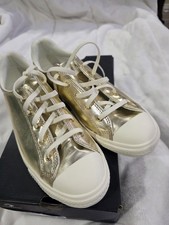 New Converse Chuck Taylor All Star Lucky Women s Shoes Size 9.5 Gold Metallic