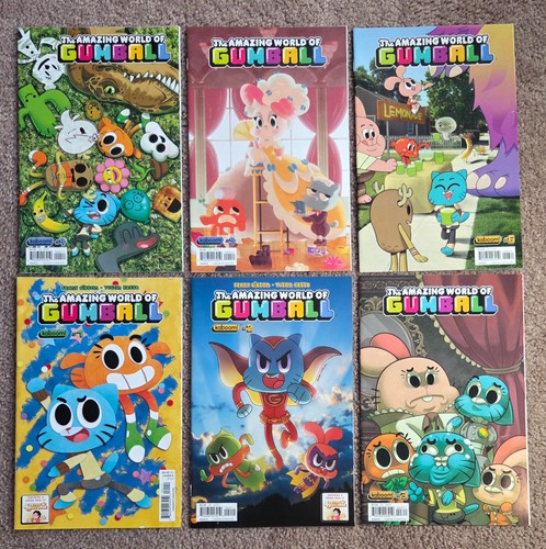 AMAZING WORLD OF GUMBALL Lot of 6 #1-4,6 + 4B Kaboom 2014 Key 1st App. VF+-VF/NM - Afbeelding 1 van 2