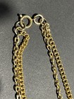 Vintage 2 Strand Gold Tone Necklace Red Orange Plastic Beads Filigree 42" — photo 8