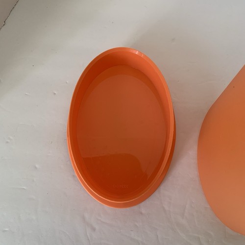 Tupperware Impressionen 2 Quart transparenter orangefarbener Krug mit Wippdeckel - Bild 7 von 10