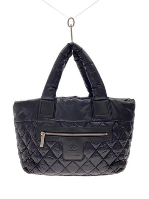 CHANEL Handbag Tote PM_Coco Cocoon_Nylon_Coco Mark_Logo_BLK Nylon Black Used