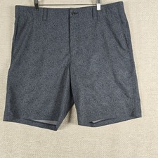 Callaway Mens Golf Shorts 38 Navy Blue Heathered Stretch Performance Flat Front