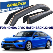 Rain Guards Vent Visors Shade for 22-26 Honda Civic Hatchback SHATTERPROOF