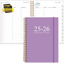 2025-2026 Appointment Book & Planner - 2025-2026 Daily Hourly Planner from July