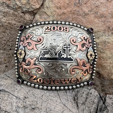 Cowboy Trophy Rodeo Style Belt Buckle with 2009