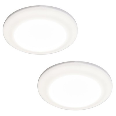 2 PCS Facon 4.5 Inch LED RV Puck Light 12V Dome SYSM45 Daylight White 6000K
