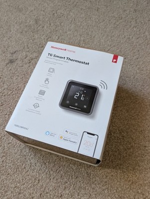 Honeywell Home T6 Smart Wired Programmable Thermostat WiFi, App-Enabled - Black