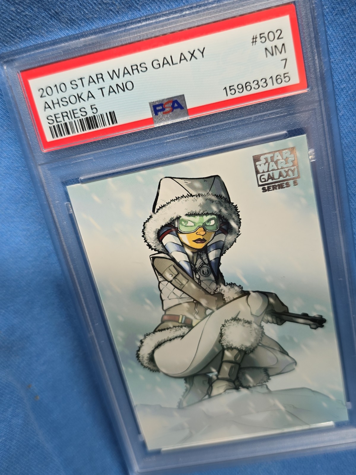 Star Wars Galaxy Ahsoka Tano New Visions Rookie Card #502 Topps 2010 NM PSA 7 view 4
