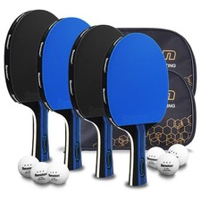 Senston Ping Pong Paddles Family Entertainment 4-Pack Table Tennis Paddles fo...