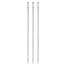 3pcs 6 Inch Upholstery Needles Stainless Steel Large Eye Stitching Needles