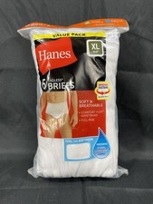 New Hanes 6 Pairs Underwear Mens White Briefs SZ: XL 40/42 Cotton Cool Comfort
