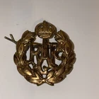 Original Royal Air Force RAF Brass Cap Badge Military Insignia. WW2 Vintage