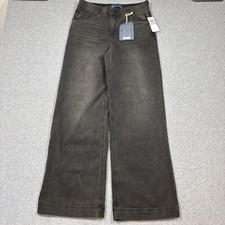 NWT Democracy Women Sz 8 Jeans Wide Leg Stretch High Rise Ab Solution
