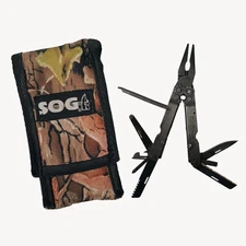 Black SOG PowerLock Multitool Camo Pouch – Used Serviceable *mocinc.1982*