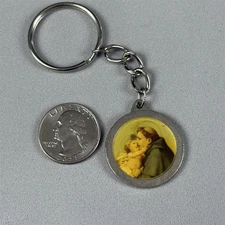 Catholic Saint Anthony Blessed Relic Religious Keychain Key Ring #54755
