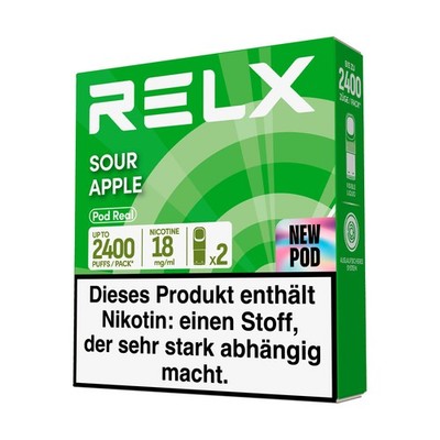 RELX POD REAL Sour Apple 18mg/ml Nikotin à 2 Pods