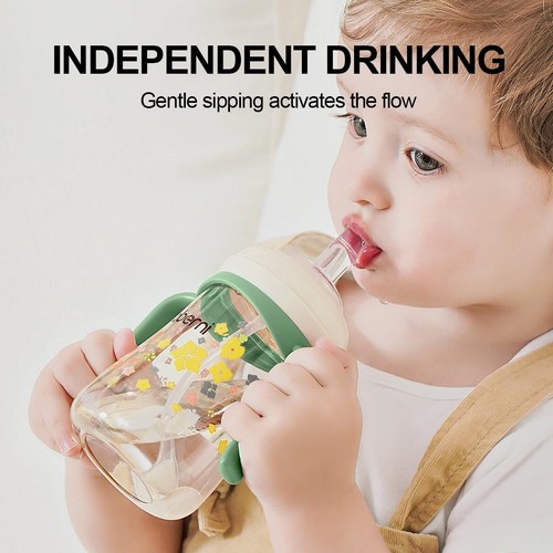 Oberni PPSU No Spill Sippy cups,Weighted Straw Toddler Water Bottle with Hand... - Picture 7 of 9