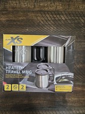 Auto XS 12V Electric Heated Travel Mug Coffee Tea Cup Warmer 2-Pack