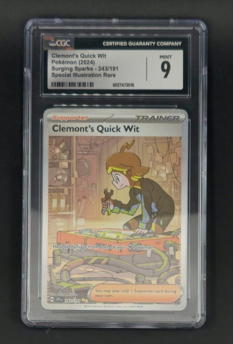 ケインコスリスギ Clemont's Quick Wit 243/191 Sv08: Surging Sparks Holo for