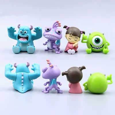 Set of 4 Monsters Inc action figures / cake topper decorations