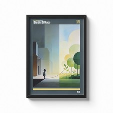 Poster Musicale "I giardini di marzo" di Lucio Battisti con QR Code Arte Moderna